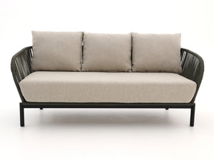 3-seater outdoor rope sofa with plush beige cushions – Elara Grande 