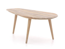 Load image into Gallery viewer, Small teak wood table from Mayfair twin table set – organic grain outdoor table