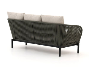 Rear view of Outdoor Studio’s Elara 3-seater sofa with HDPP rope weave