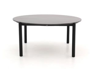 Round matte black outdoor coffee table – part of Elara Grande collection